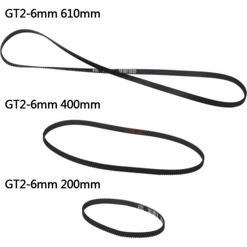 10pcs GT2 timing belt Perimeter 200/400/610mm width 6mm Teeth closed loop 2GT belt for