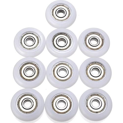 10pcs Bath Cabinet Shower Roller Wheel Plastic Door Replacement Sliding Roller Wheel Runner 5*23*7mm