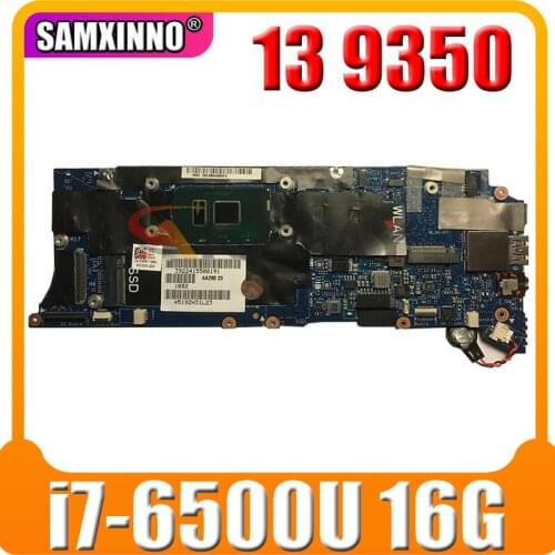 100% working for Dell XPS 13 9350 laptop motherboard with i7-6500u CPU + 16G RAM 0J07MR CN-0J07MR AAZ80 LA-C881P tested ok