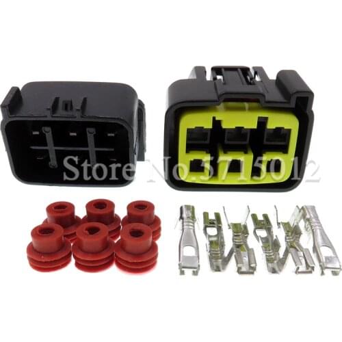 6 Hole FSW-C-6F-B Female Male Wire Harness PCB Socket Waterproof Automotive MotoCycle Connector