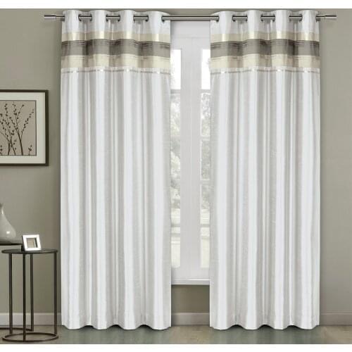 7 Colors Luxury High Shadding Blackout Curtains for Living Room Kitchen Bedroom Stitching Polyester Fabric Quality Window Drapes