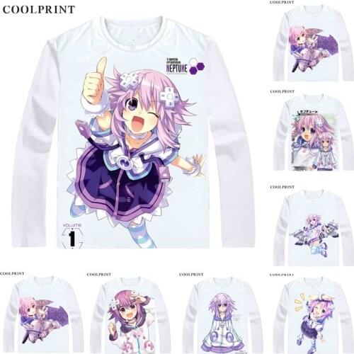 A.K.A. Purple Heart T Shirt Hyperdimension Neptunia Choujigen Game Neptune T-shirt Casual Vintage TShirt Long Sleeve Shirts
