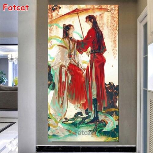 5d Diy Diamond Painting Tian Guan Ci Fu Full Square Round Diamond Embroidery Art Diamond Mosaic Anime Character,2020 new PP1758