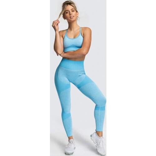 Seamless Sports Yoga Set Gym Outfit Women Seamless Leggings Sports Bra Push Up Fitness for Women Gym Clothes Tights Sportswear