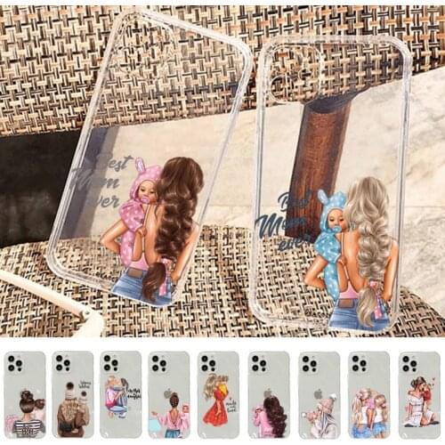 Super Dad Mom Baby Girl Phone Case for iPhone 11 12 pro XS MAX 8 7 6 6S Plus X 5S SE 2020 XR case