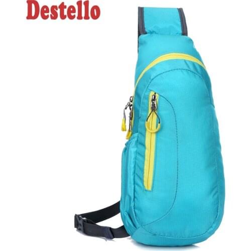 Colorful chest bag men waterproof chest packs casual bags travel bucket shape shoulder accrossed body bag