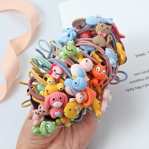 Cute animal hair ring Cat dog rabbit hair bands headwear girl rubber band elastic hair bands children hair Accessories