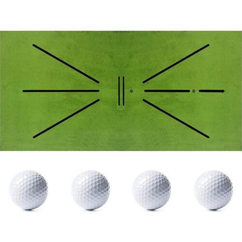 Golf Training Supplement Mini Mat Portable Light Aid Hitting Rug for Swing Track Detection