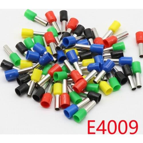 E4009 Tube insulating terminals 4MM2 100PCS/Pack Cable Wire Connector Insulated Insulating Crimp Terminal Connector E