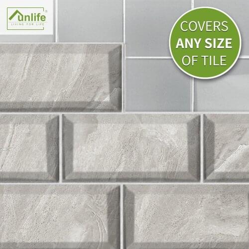 Funlife® Lenox Grey Matte Marble Wall sticker Wallpaper Decorative Removable Eco-friendly pvc Bathroom Kitchen Backsplash Floor