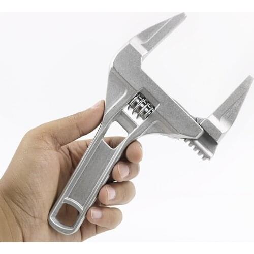 Large Openings Mini Adjustable Spanner Short Handle 16-68mm Shank Bathroom Wrench Head Depth 55mm for Narrow Space Repair Tool