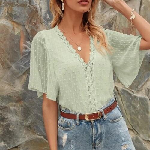 Блузки в горошек IOWBFNYS China At AliExpress