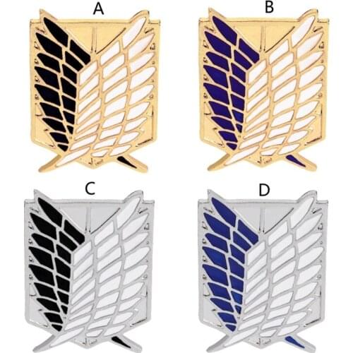 Anime Collection Wing of Liberty Souvenir Pins Badges Attacks On Titan Scouting Legions Brooch Cosplay Fashion Jewelry