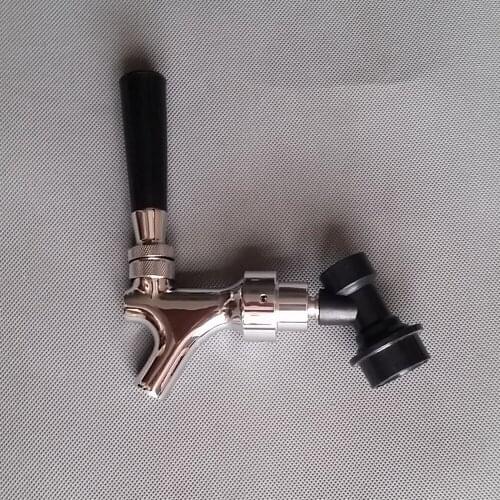 Homebrewing Beer Tap- Polished Chrome Draft Beer Faucet - Keg Tap Kegerator Spout With Ball Lock Quick Disconnect Kit