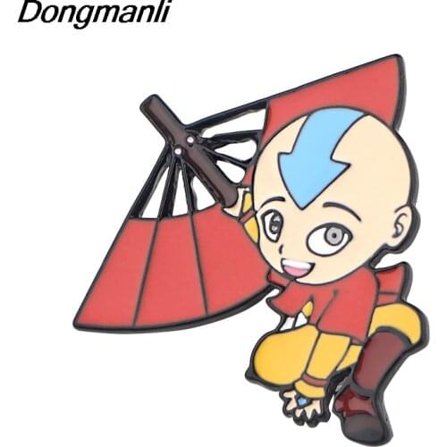 LT312 Anime Aang Collection Enamel Lapel Pin Badge Pins Hats Clothes Backpack Decoration Jewelry Accessories Gifts for Friends