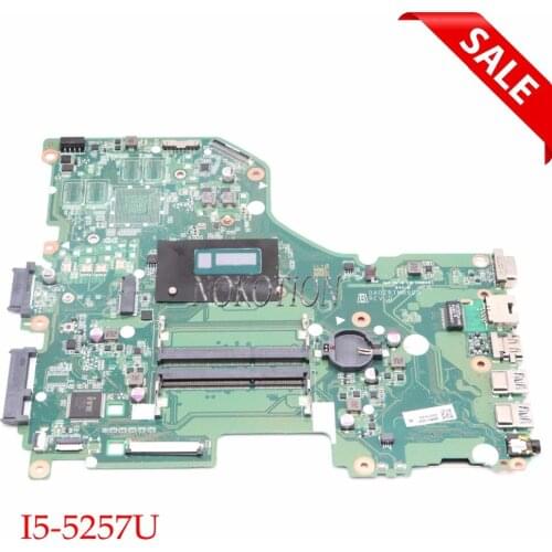 NOKOTION NBMVH11006 NB.MVH11.006 DA0ZRTMB6D0 Main board For acer Aspire E5-573G laptop motherboard I5-5257U full works