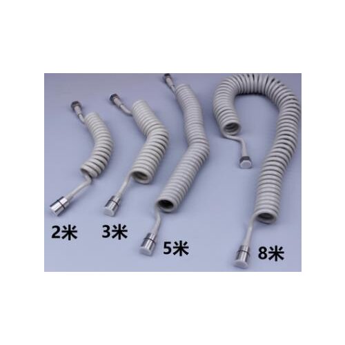 MIX 8kinds 2/3/5/8M Shower Nozzle Hose Spring Bidet hose 304 stainless steel retractable Spray Pipe