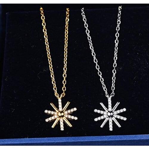 Trendy Alloy Cute Elegant Flower Shape Pendant Necklaces Simple Flower Pendant Necklace for Women Fashion Accessories Jewelry