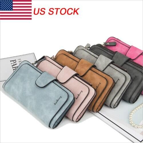 New Fashion Women Clutch Leather Wallet Long Card Holder Phone Bag Case Purse lady Handbags