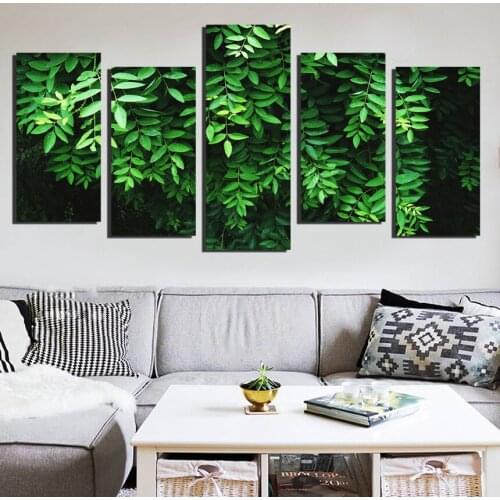 Green plant leaf prints, Nordic wall art posters, living room furniture decoration FA653