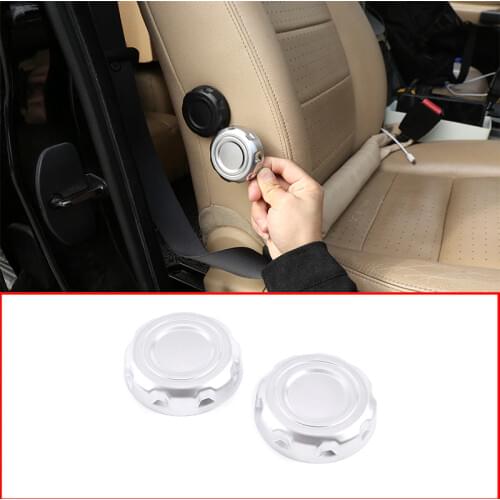 1pcs Silver ABS Chrome Seat Backrest Adjustment Knob Cover Trim For Land Rover Discovery 3 LR3 Discovery 4 LR4 Car Accessories
