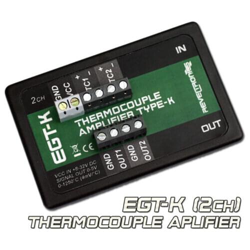 EGT-K Thermocouple Amplifier Conditioner K-Type 0-1250°C 0-5V 2CH AD8495 AD597