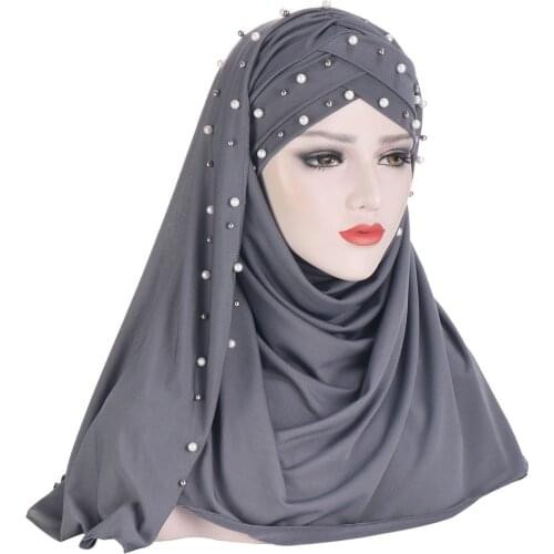 Beauty Muslim Hijab Islamic Jersey Turban Women Black Ninja Underscarf Caps Instant Head Scarf Full Cover Inner Coverings hats