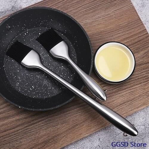 20/30cm Silicone BBQ Oil Brush for Barbecue Oil Sauce Basting Brush Cake Pastry Brush with Stainless Steel Handle Kitchen Tools