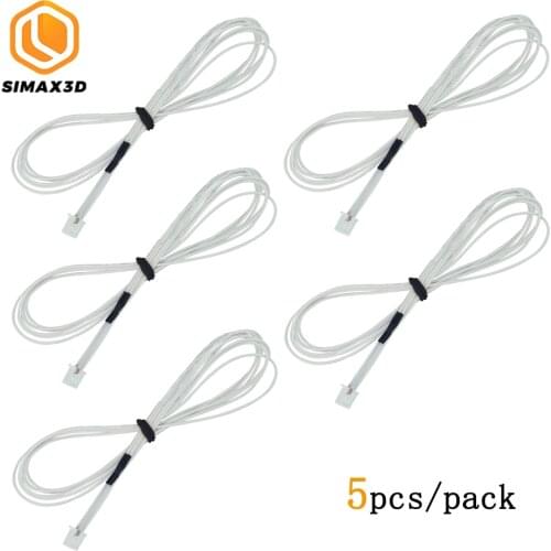 SIMAX3D 5pcs 100K ohm NTC 3950 Thermistor 24V with Cable 3D Printers Parts for RAM44 A4988 MK2B 100K DIY Ender 3 Pro Hotend