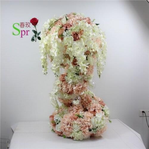SPR Latest Centerpieces Garland Runner With Stand Flower Ball Wedding Table Centerpieces