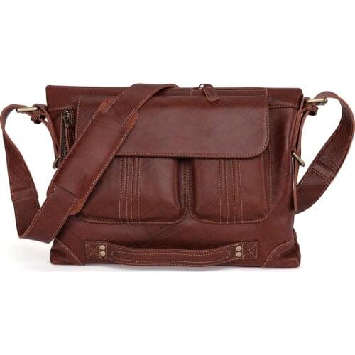 Men Messenger Genuine Leather Bags Multifunctional Handbag Business Men School Shoulder Crossbody Bag For Menr