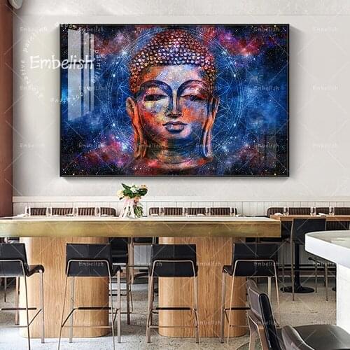 Embelish Free Shipping Head of Lord Buddha HD Wall Art Pictures For Living Room Home Decor Posters Home Decor Canvas Paintings