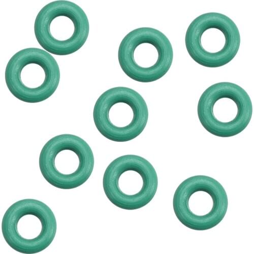 Uxcell 10Pcs Fluorine Rubber O Rings, 4.5mm OD, 1.5mm ID 1.5mm Width, Seal Gasket Green Prevent leaks in plumbing, machinery