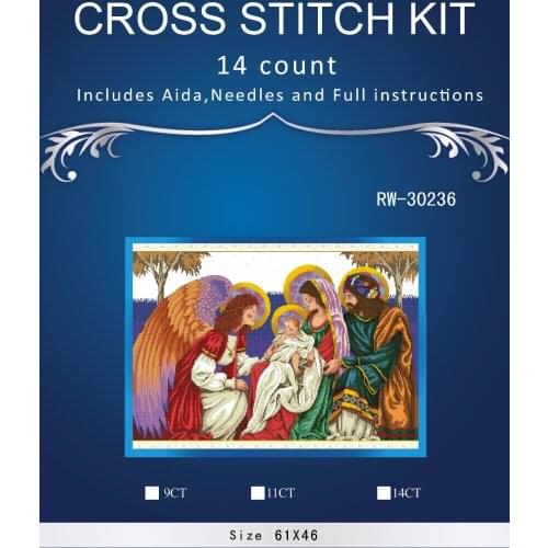 Top Quality Beautiful Lovely Counted Cross Stitch Kit The Birth of Christ Jesus Religion God Holy Nativity dim 0856