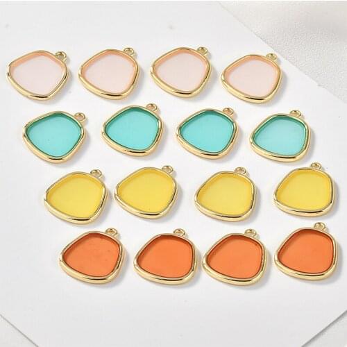 Handmade color diy jewelry earrings/necklace/bracelet pendants 40pcs/lot irregular shape Fashion alloy charms accessory