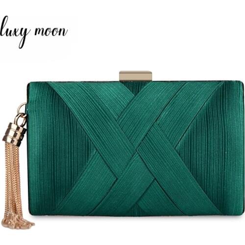 New Metal Tassel women Clutch Bag Chain evening bags Shoulder Handbags Classical Style Small Purse Day Evening Clutch Bags