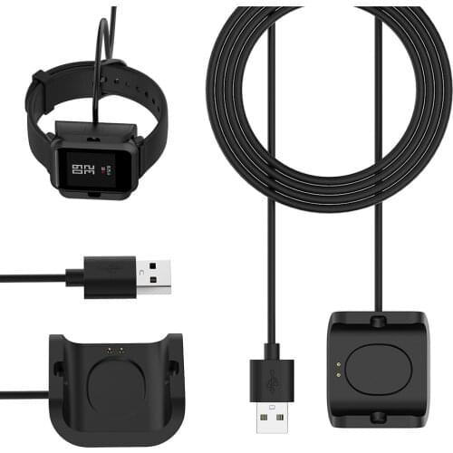 1M USB Charger Cradle Charging Cable Charger for Amazfit Bip S A1805 /A1916 Smart Watch Dock Station Adapter Accessories