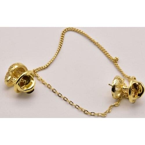 1 Pcs 11mm Butterfly Clasp Brooch 18K Brass Gold Plated Brooch Accessories Brooch Jewelry Making Wholesale Crafts JA0379