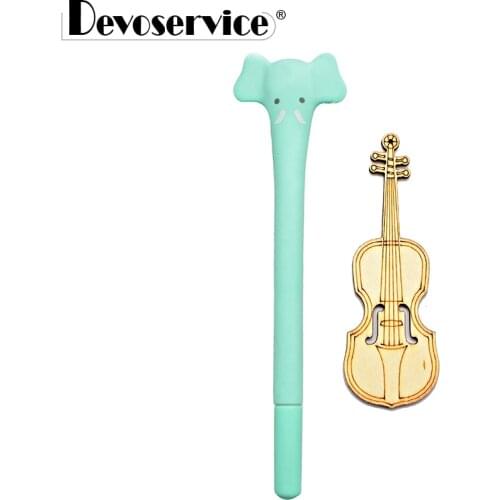 1Pcs Blue Elephant Shape Creative Gel Pen Stationery Cute Cartoon Neutral Pen Fine Point 0.5mm Black Ink Office School Supplies