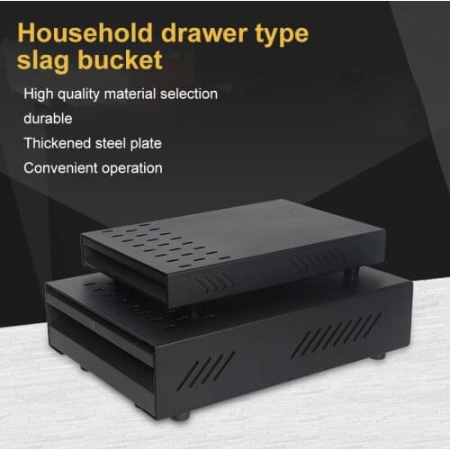 1pcs Drawer Coffee Machine Slag Box Thickened Stainless Steel Large Capacity Coffee Powder Slag Box Coffeeware