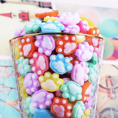 100pcs Resin Food Cat Claw Candy Charms Pendants Flatback Cabochon for DIY Necklace Earring Keyring Jewelry Making Accessories