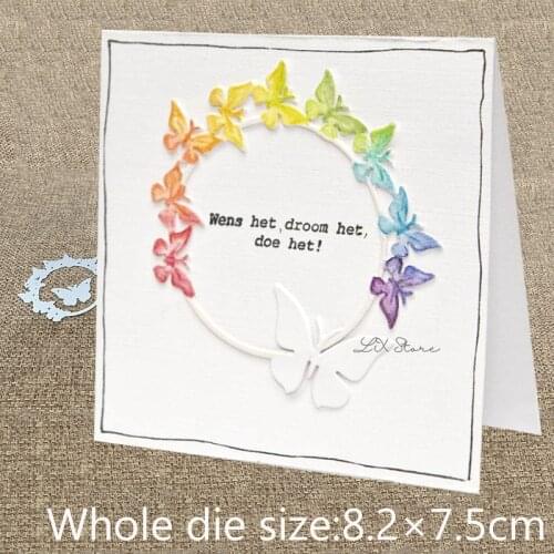 New Design Craft Metal Cutting Die 2pcs butterfly circle decoration scrapbook die cuts Album Paper Card Craft Embossing die cuts