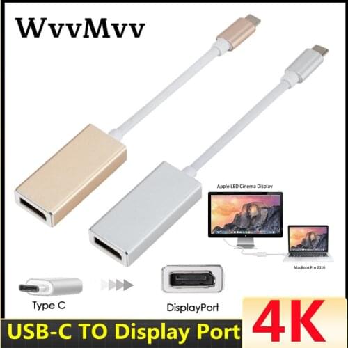 USB-C USB 3.1 TYPE-C to DP Display Port Converter Cable Hub 10Gbps 4K 30HZ 1080P 60HZ Video AV Cord Adapter for Macbook Air 12