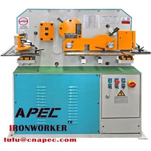 APEC Hydraulic Ironworkers AIW-45 Combined punching & Shearing Machine 60 ton steel worker