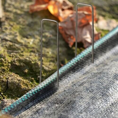 Dy U Shaped Garden Pins Netting Stakes Ground Landscape Cover Pegs 20 Pcs