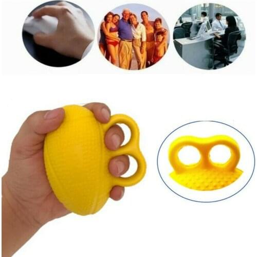 Brand New Women Men Fitness Balls Finger Grip Exerciser Hand Muscle Power Strength Training Rubber Silicone Ball Solid Hot 2019
