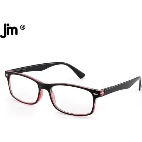 JM Spring Hinge Vintage Square Reading Glasses Women Men Magnifier Presbyopic Diopter