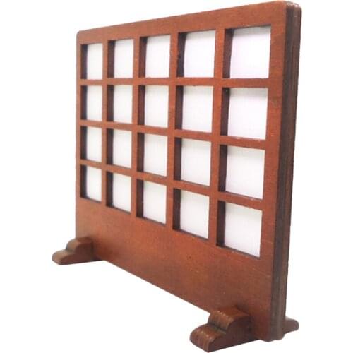 1 Piece 1/12 Dollhouse Miniature Bedroom Furniture Accessory Exquisite Window Form Screen Model 11.5x3.5x9 cm