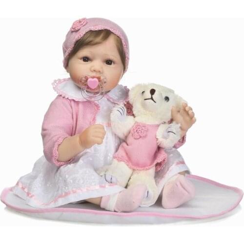 Fashion 22inch silicone Reborn dolls 55 cm vinyl baby reborn dolls for sale girls toys baby doll Kids find an acrostic