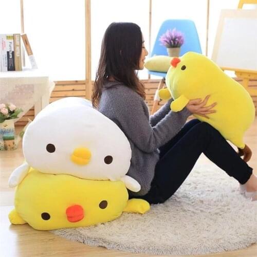 Soft Toys Kawaii Chick Plush Toy Cute Stuffed Animals Chicken Toy Lying Animal Doll Flannel Toys For Girls Doll Children Gift